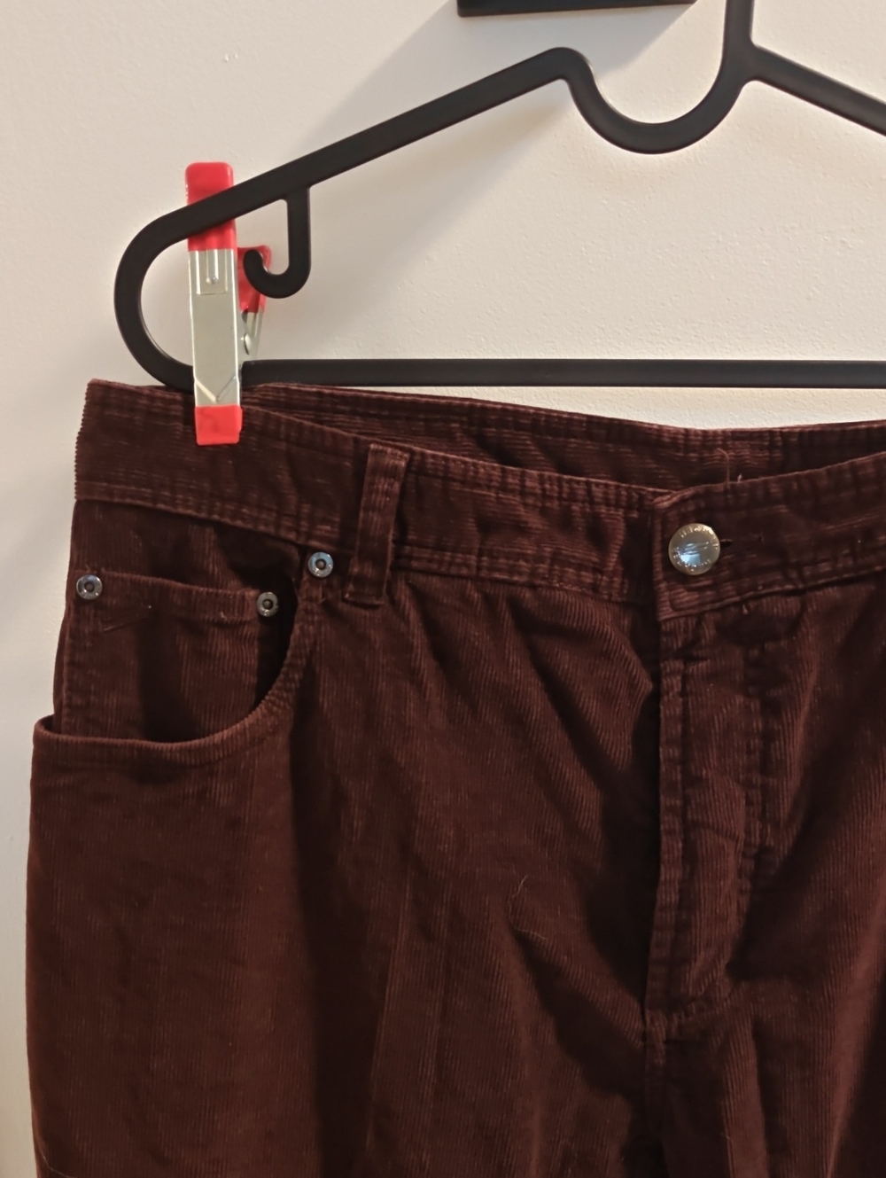 Men's Dark Brown Corduroy Pants Straight Leg